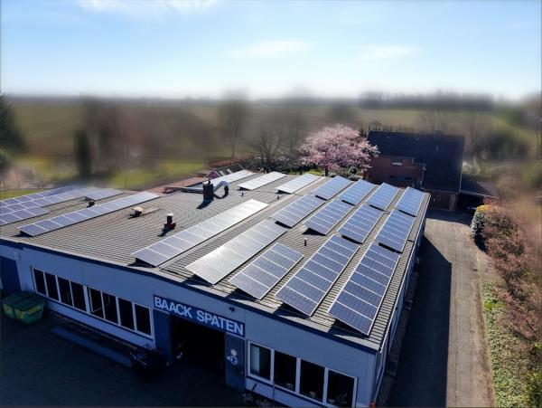 Luftbildaufnahme der Spatenschmiede Baack in Hohenlockstedt