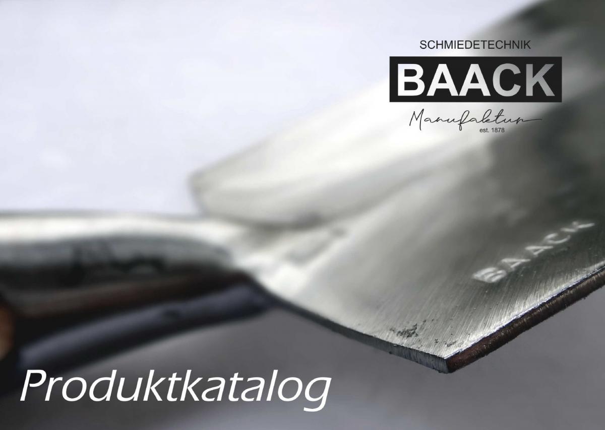 Baack Spaten Katalogdeckblatt mit Spatenblatt als Motiv von Baack Spaten Manufaktur aus Deutschland