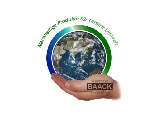 Umweltlogo Baack Spaten Logo Nachhaltigkeit Manufaktur Baack